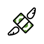 Money With Wings SVG Icon